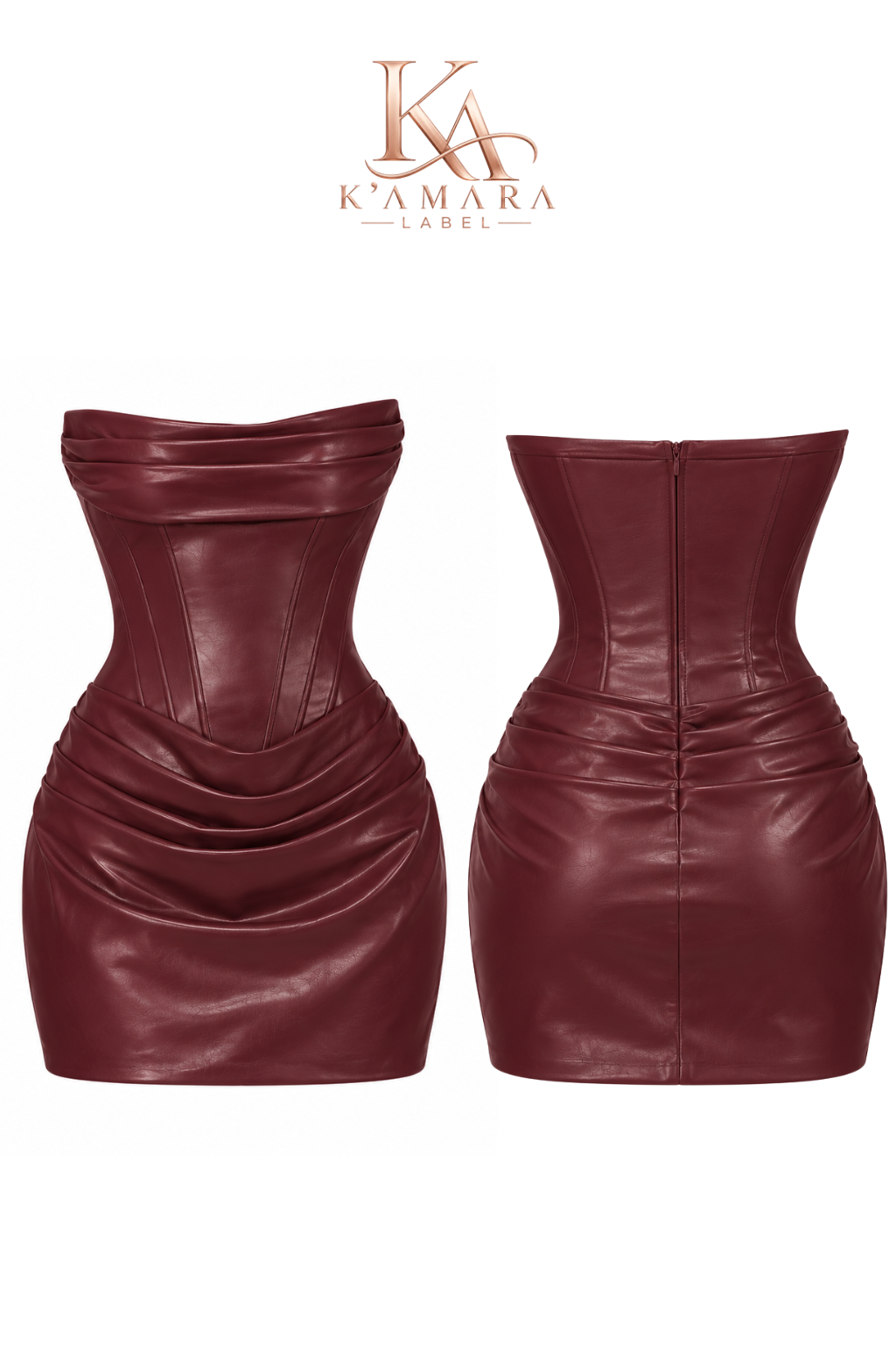 The Bordeaux Corset Mini Dress